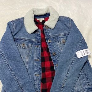 Women’s Style & Co., small trucker jacket, new